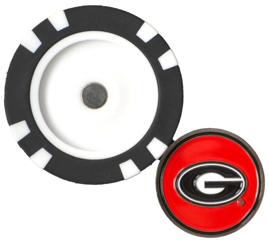 Officially Licensed Georgia Bulldogs Poker Chip Ball Marker - Black Girl Golf