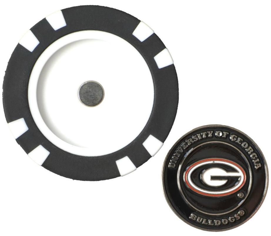 Officially Licensed Georgia Bulldogs Poker Chip Ball Marker - Black Girl Golf
