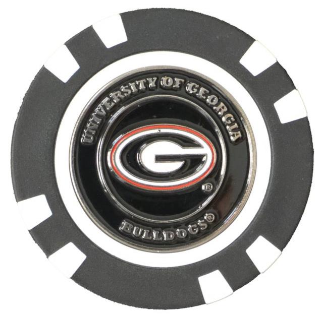 Officially Licensed Georgia Bulldogs Poker Chip Ball Marker - Black Girl Golf