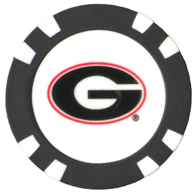 Officially Licensed Georgia Bulldogs Poker Chip Ball Marker - Black Girl Golf