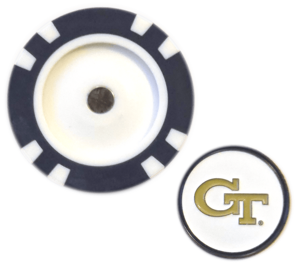 Officially Licensed Georgia Tech Yellow Jackets Poker Chip Ball Marker - Black Girl Golf