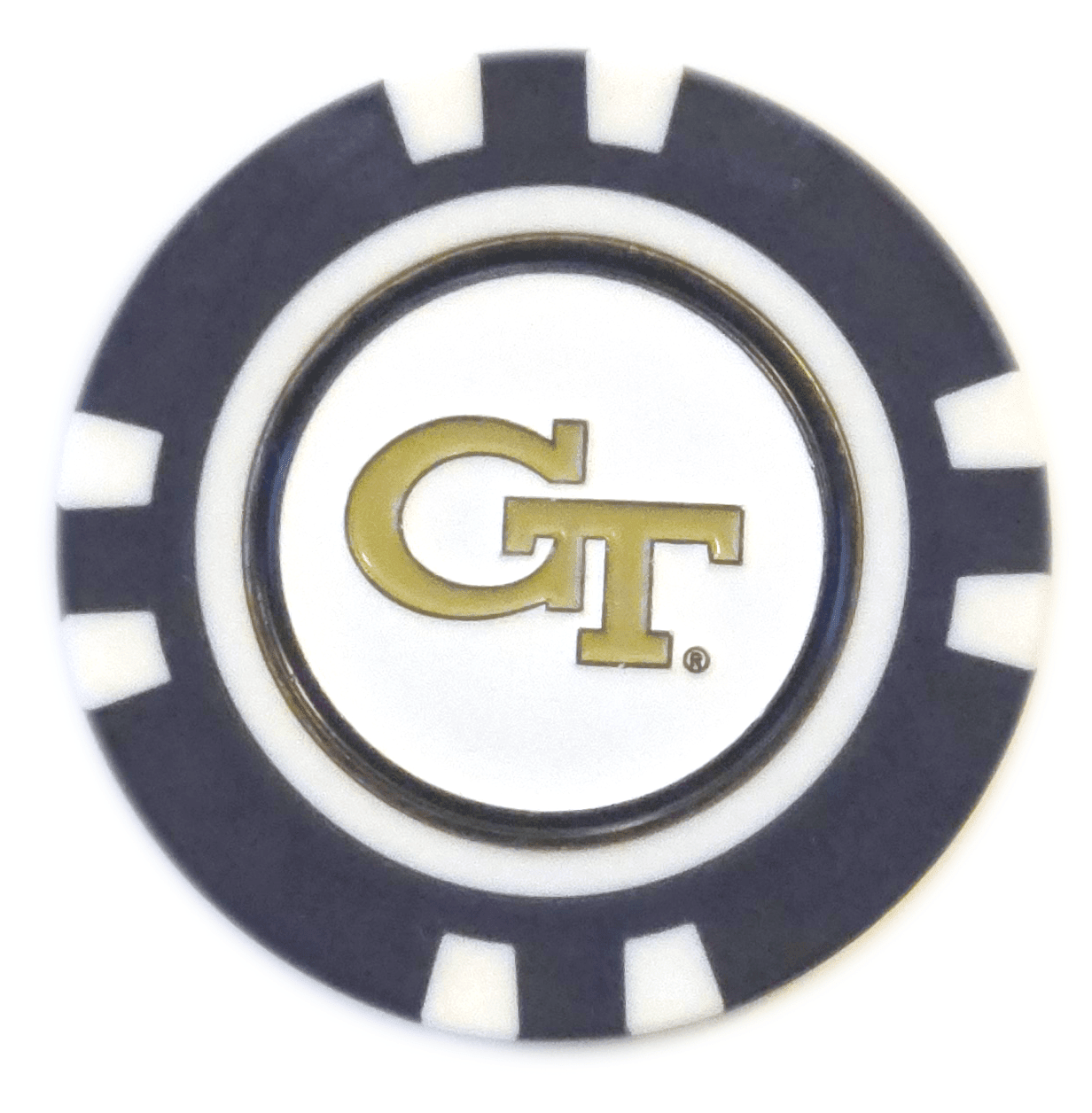 Officially Licensed Georgia Tech Yellow Jackets Poker Chip Ball Marker - Black Girl Golf