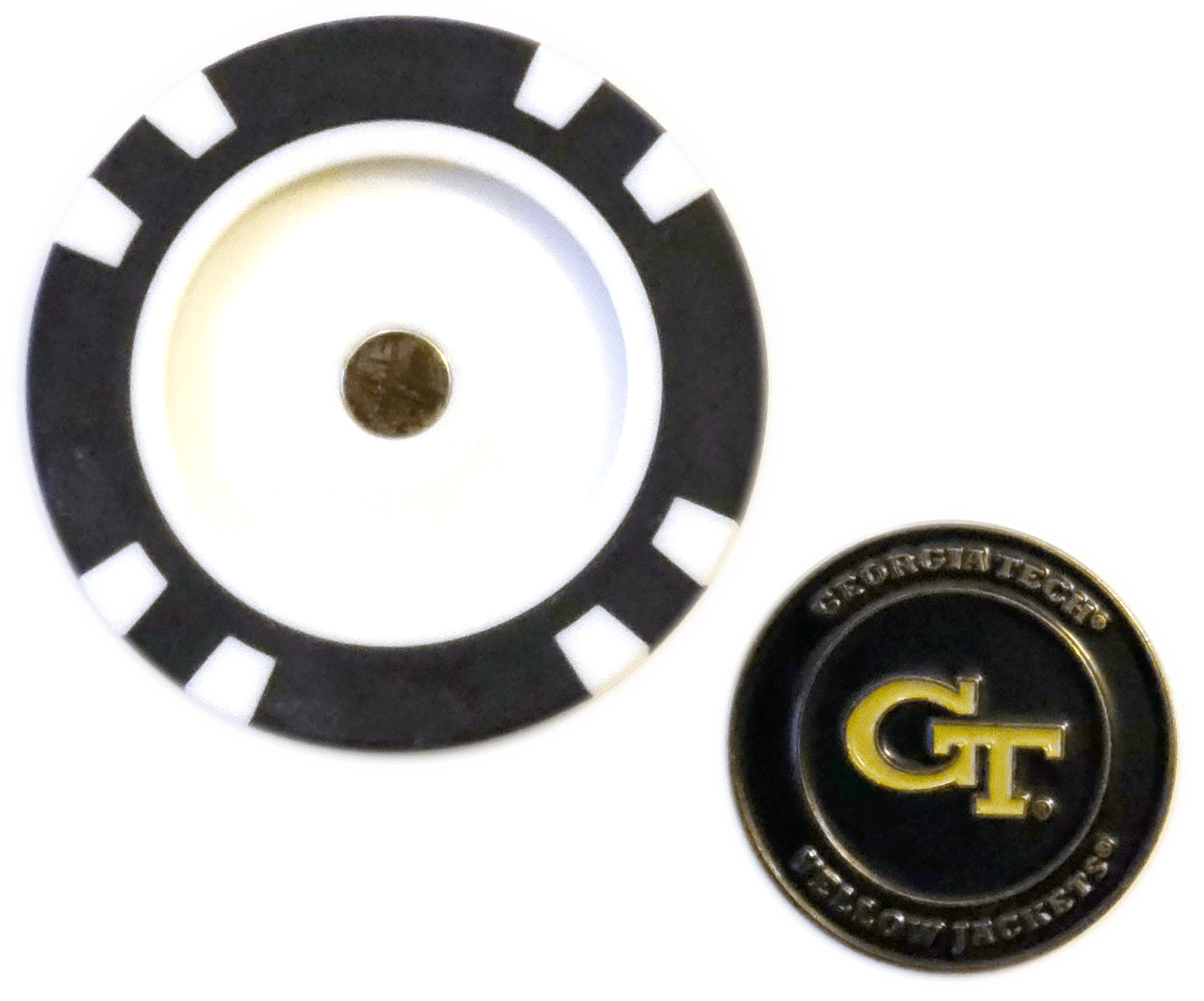 Officially Licensed Georgia Tech Yellow Jackets Poker Chip Ball Marker - Black Girl Golf