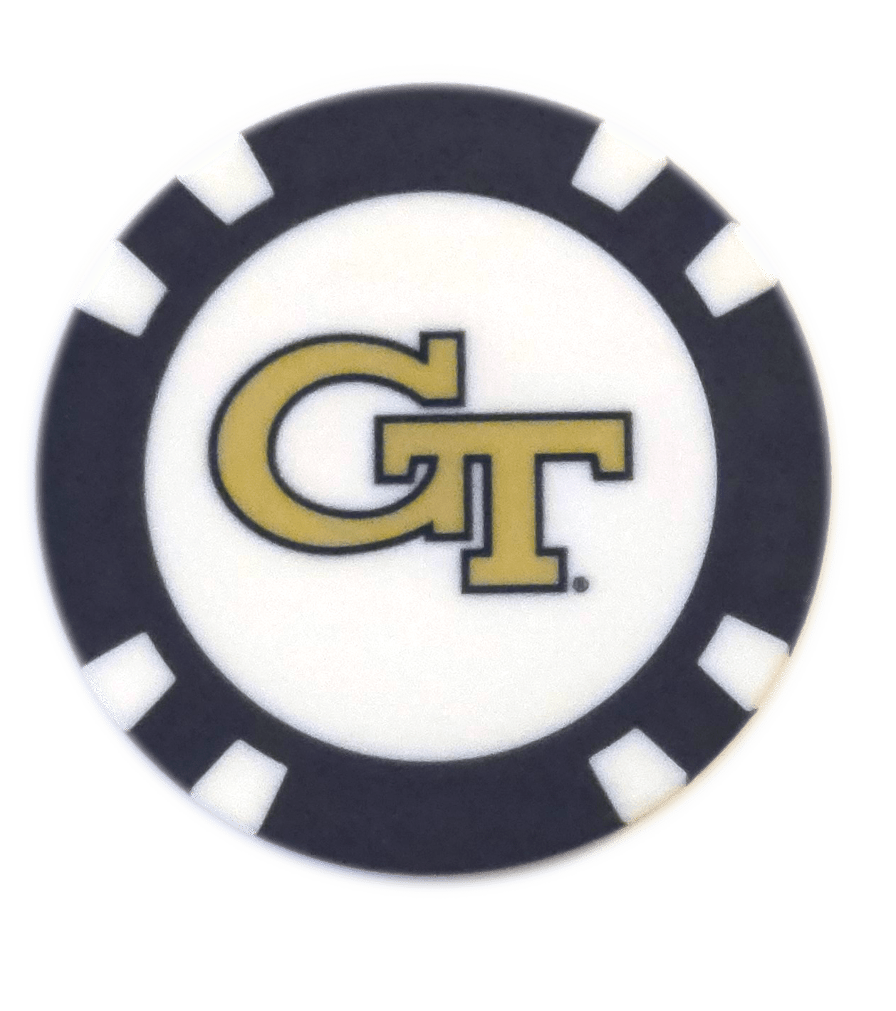 Officially Licensed Georgia Tech Yellow Jackets Poker Chip Ball Marker - Black Girl Golf