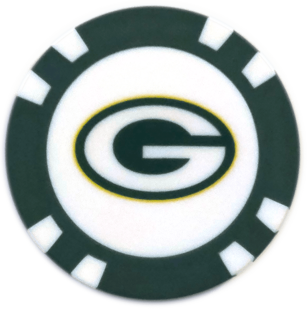 Officially Licensed Green Bay Packers Poker Chip Ball Marker - Black Girl Golf