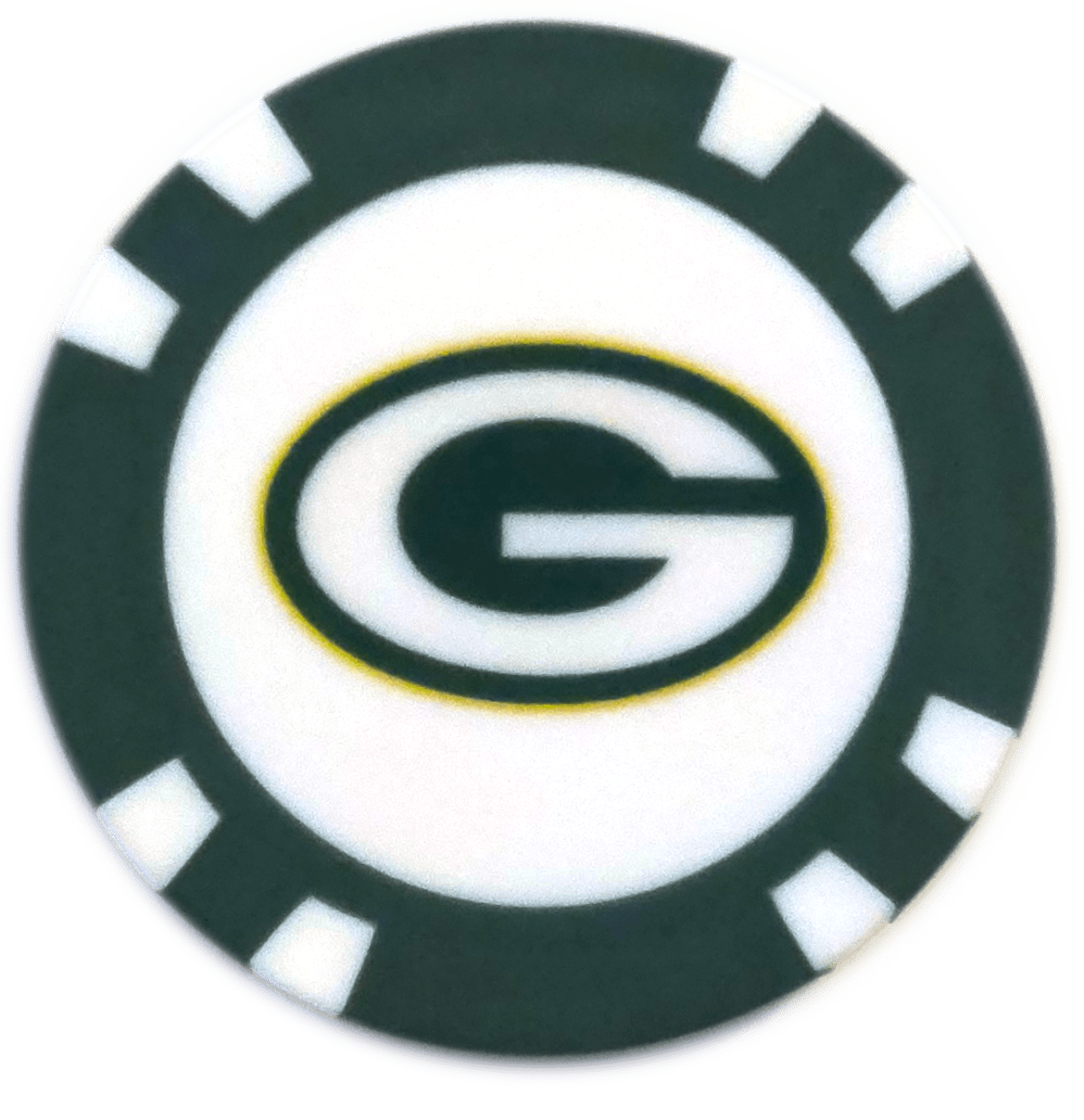 Officially Licensed Green Bay Packers Poker Chip Ball Marker - Black Girl Golf