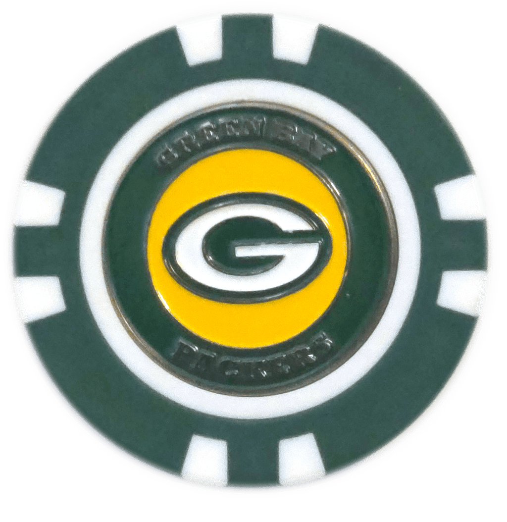 Officially Licensed Green Bay Packers Poker Chip Ball Marker - Black Girl Golf