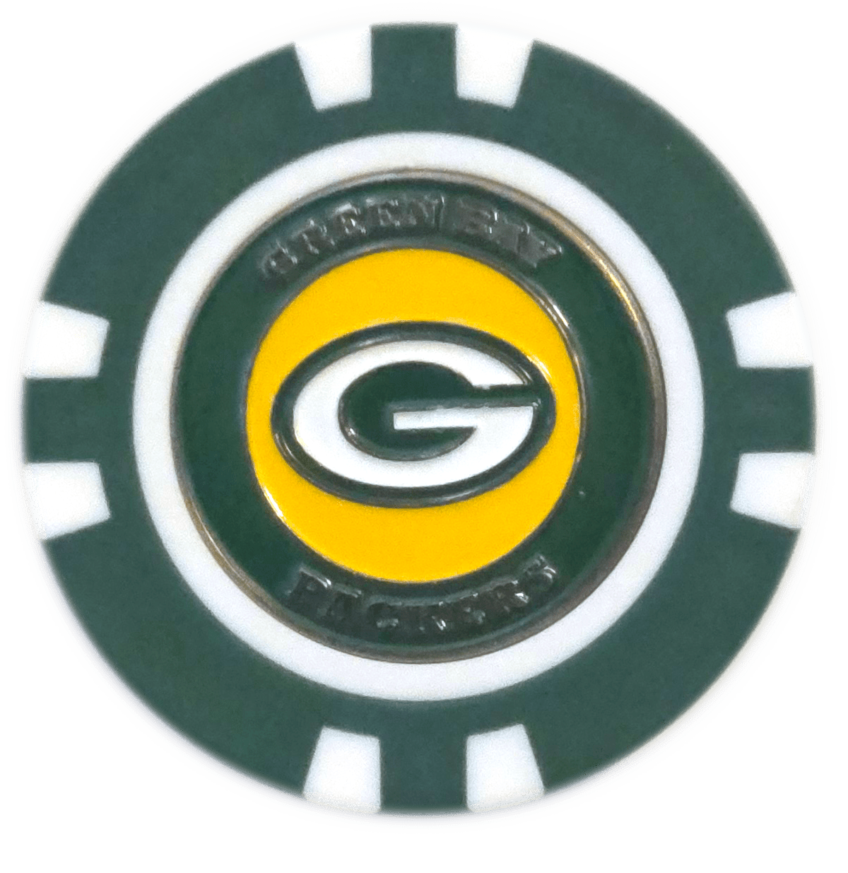 Officially Licensed Green Bay Packers Poker Chip Ball Marker - Black Girl Golf