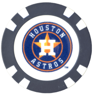 Officially Licensed Houston Astros Poker Chip Ball Marker - Black Girl Golf