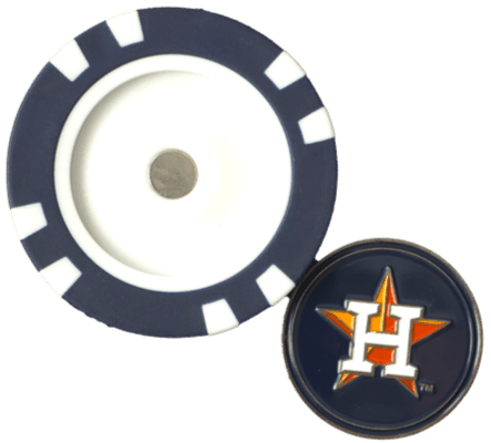 Officially Licensed Houston Astros Poker Chip Ball Marker - Black Girl Golf