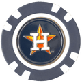 Officially Licensed Houston Astros Poker Chip Ball Marker - Black Girl Golf