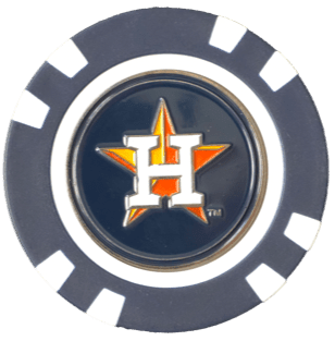 Officially Licensed Houston Astros Poker Chip Ball Marker - Black Girl Golf