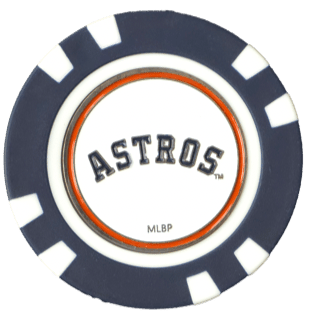 Officially Licensed Houston Astros Poker Chip Ball Marker - Black Girl Golf