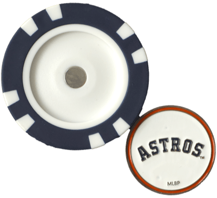 Officially Licensed Houston Astros Poker Chip Ball Marker - Black Girl Golf