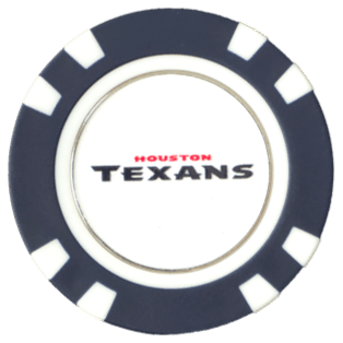 Officially Licensed Houston Texans Poker Chip Ball Marker - Black Girl Golf