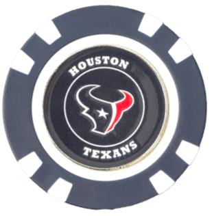 Officially Licensed Houston Texans Poker Chip Ball Marker - Black Girl Golf