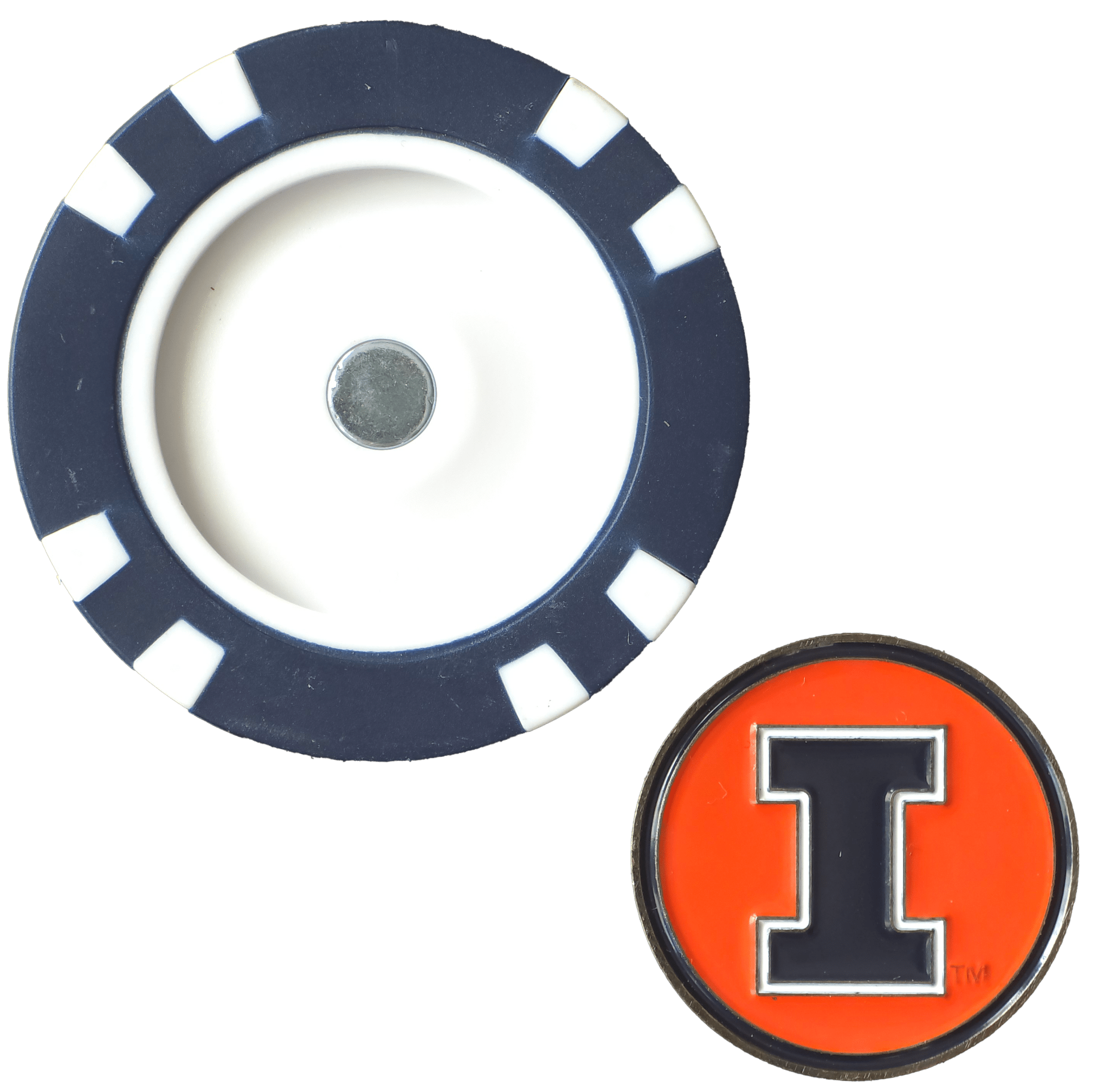 Officially Licensed Illinois Fighting Illini Poker Chip Ball Marker - Black Girl Golf