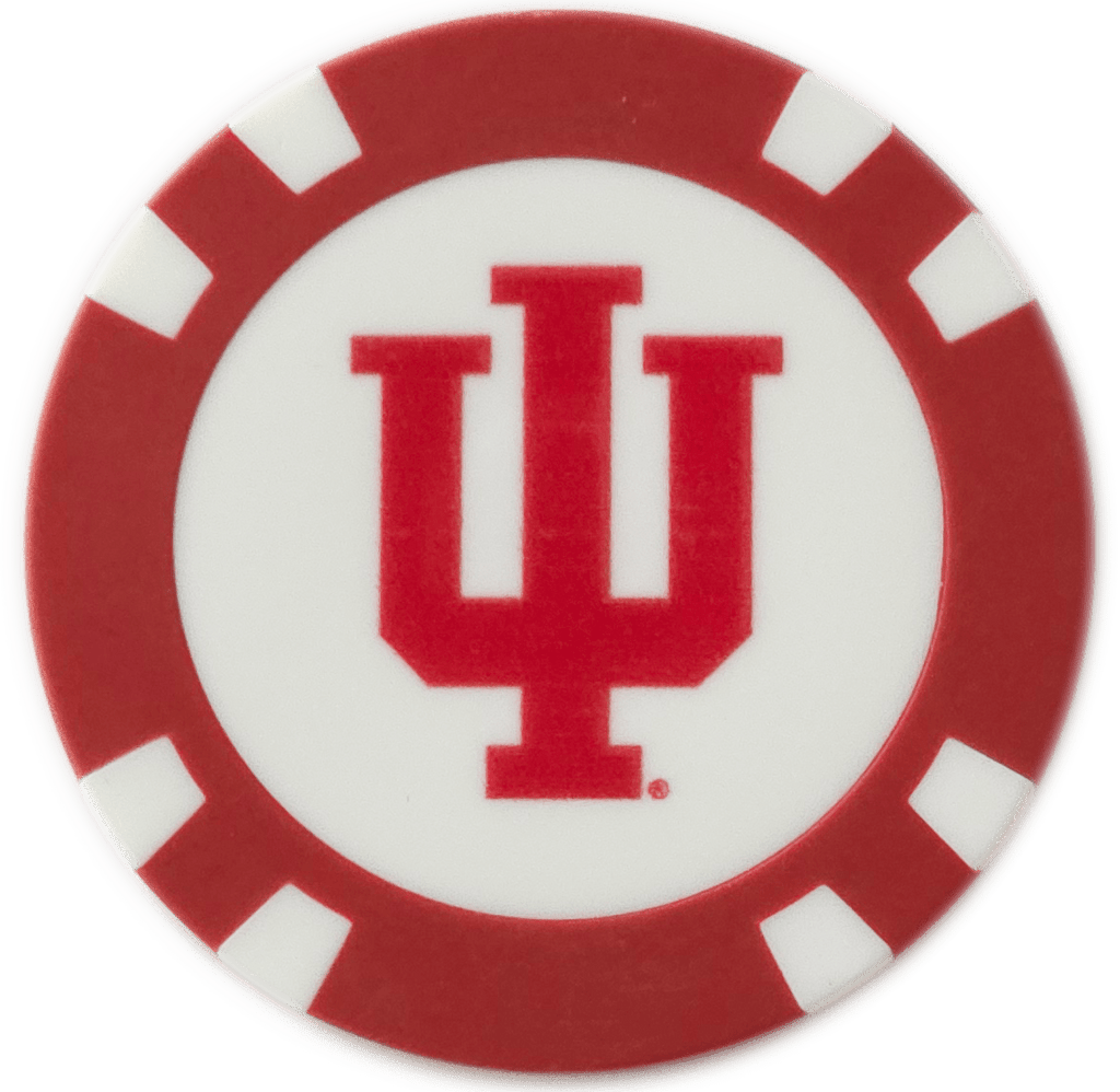 Officially Licensed Indiana Hoosiers Poker Chip Ball Marker - Black Girl Golf