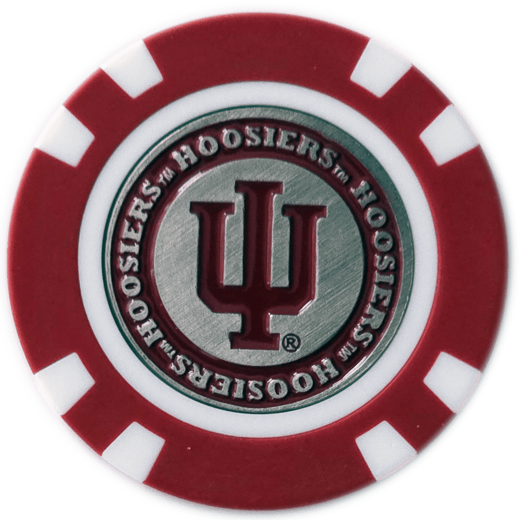 Officially Licensed Indiana Hoosiers Poker Chip Ball Marker - Black Girl Golf