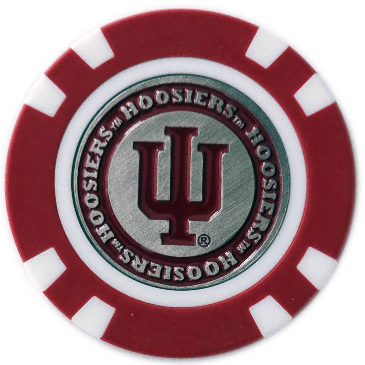 Officially Licensed Indiana Hoosiers Poker Chip Ball Marker - Black Girl Golf