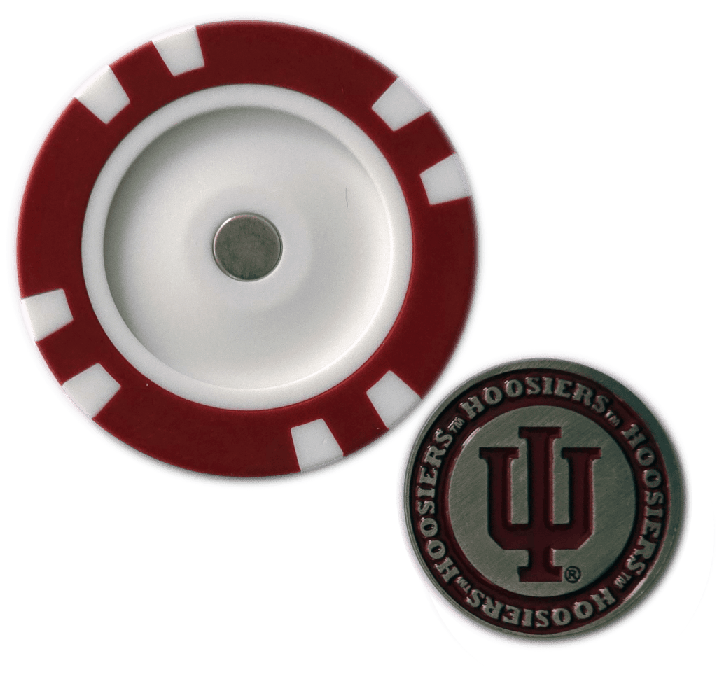 Officially Licensed Indiana Hoosiers Poker Chip Ball Marker - Black Girl Golf