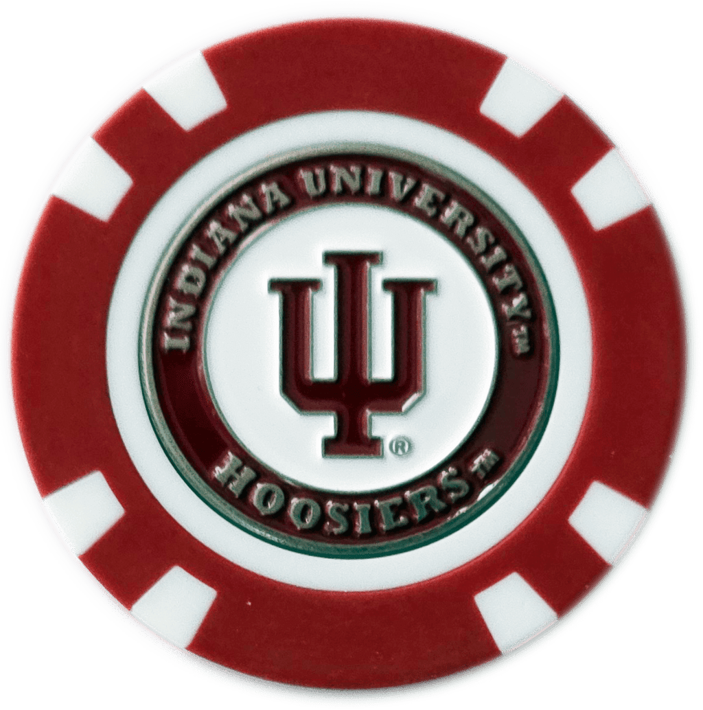 Officially Licensed Indiana Hoosiers Poker Chip Ball Marker - Black Girl Golf