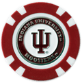 Officially Licensed Indiana Hoosiers Poker Chip Ball Marker - Black Girl Golf
