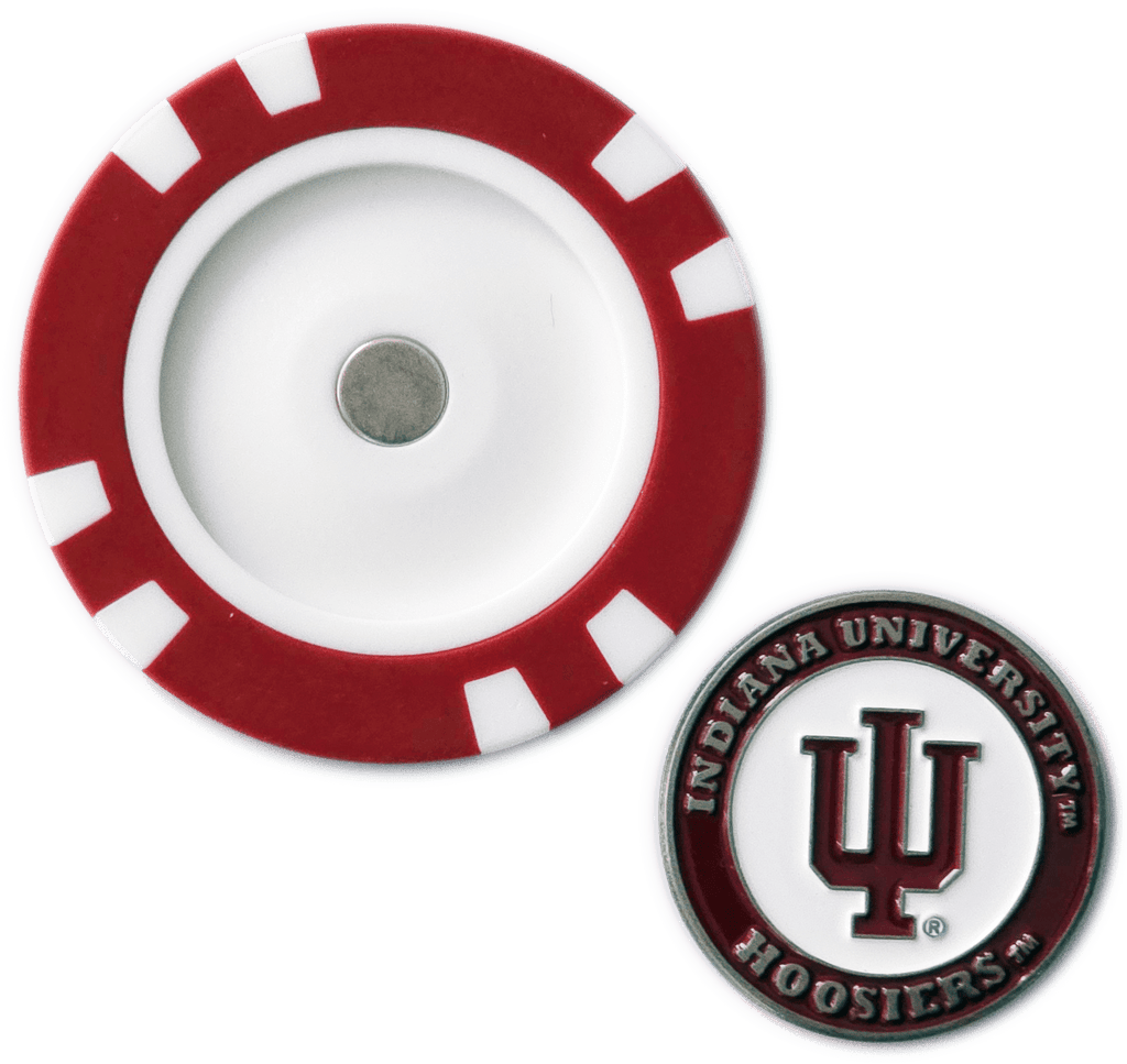 Officially Licensed Indiana Hoosiers Poker Chip Ball Marker - Black Girl Golf