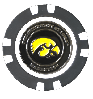 Officially Licensed Iowa Hawkeyes Poker Chip Ball Marker - Black Girl Golf