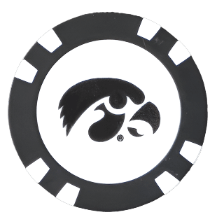 Officially Licensed Iowa Hawkeyes Poker Chip Ball Marker - Black Girl Golf
