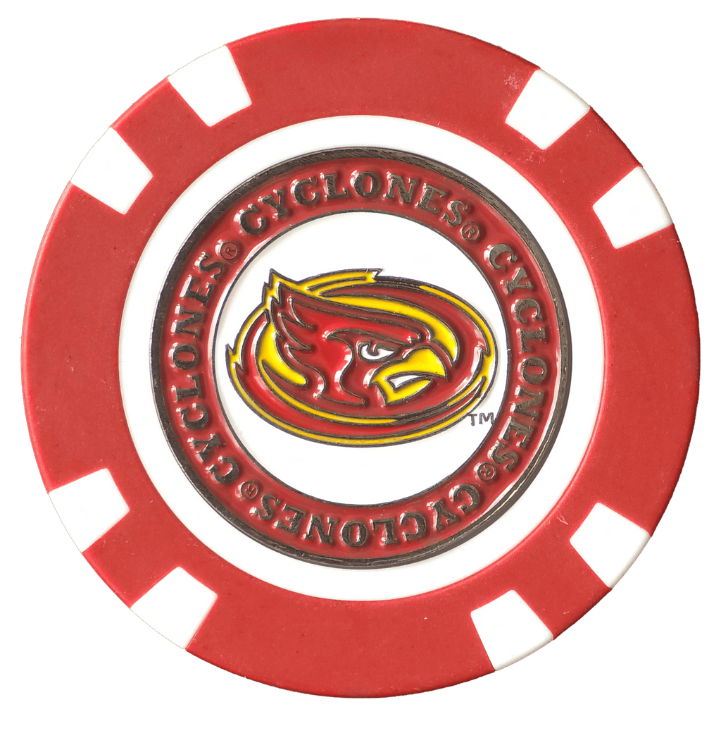Officially Licensed Iowa State Cyclones Poker Chip Ball Marker - Black Girl Golf