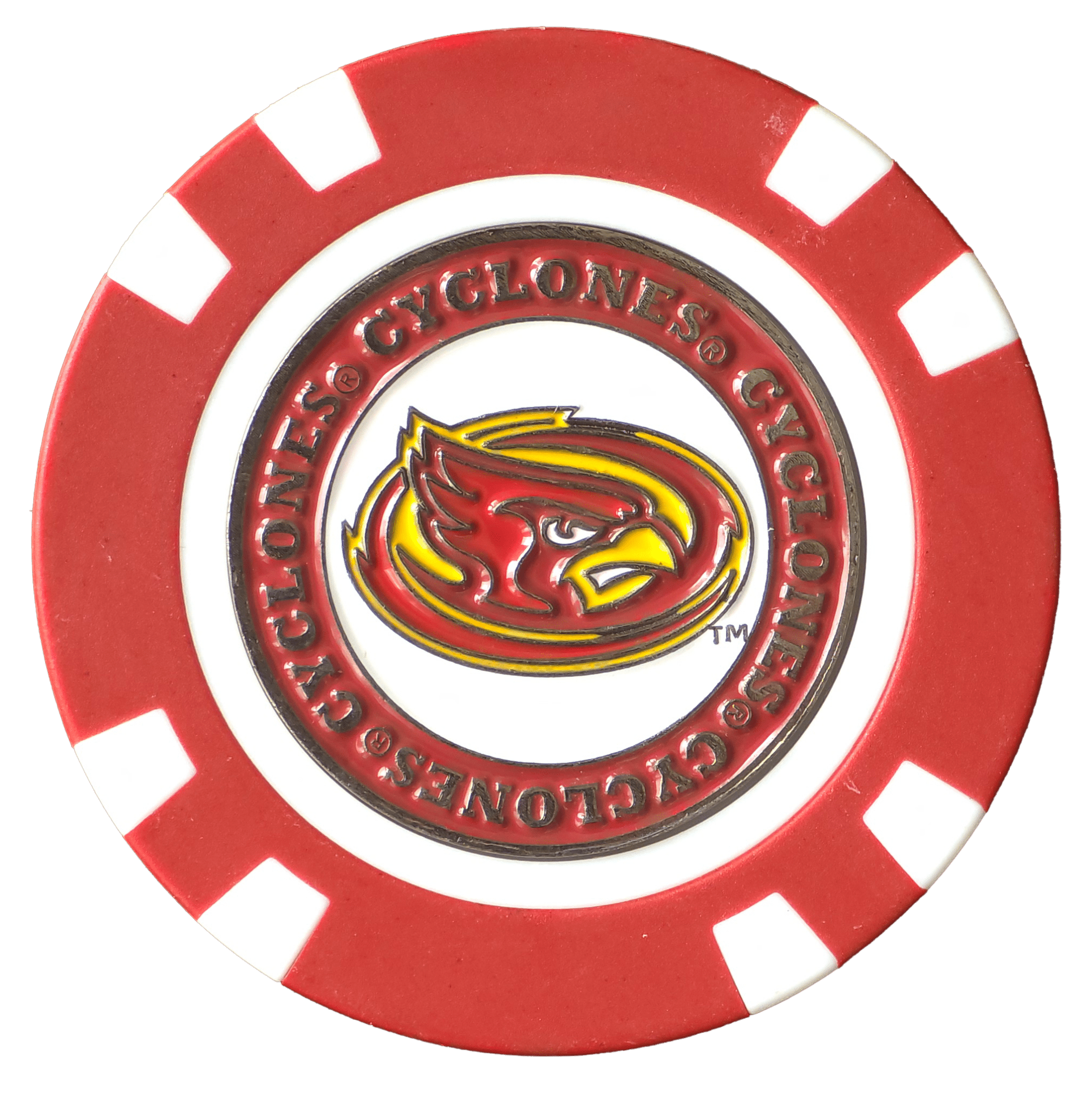 Officially Licensed Iowa State Cyclones Poker Chip Ball Marker - Black Girl Golf