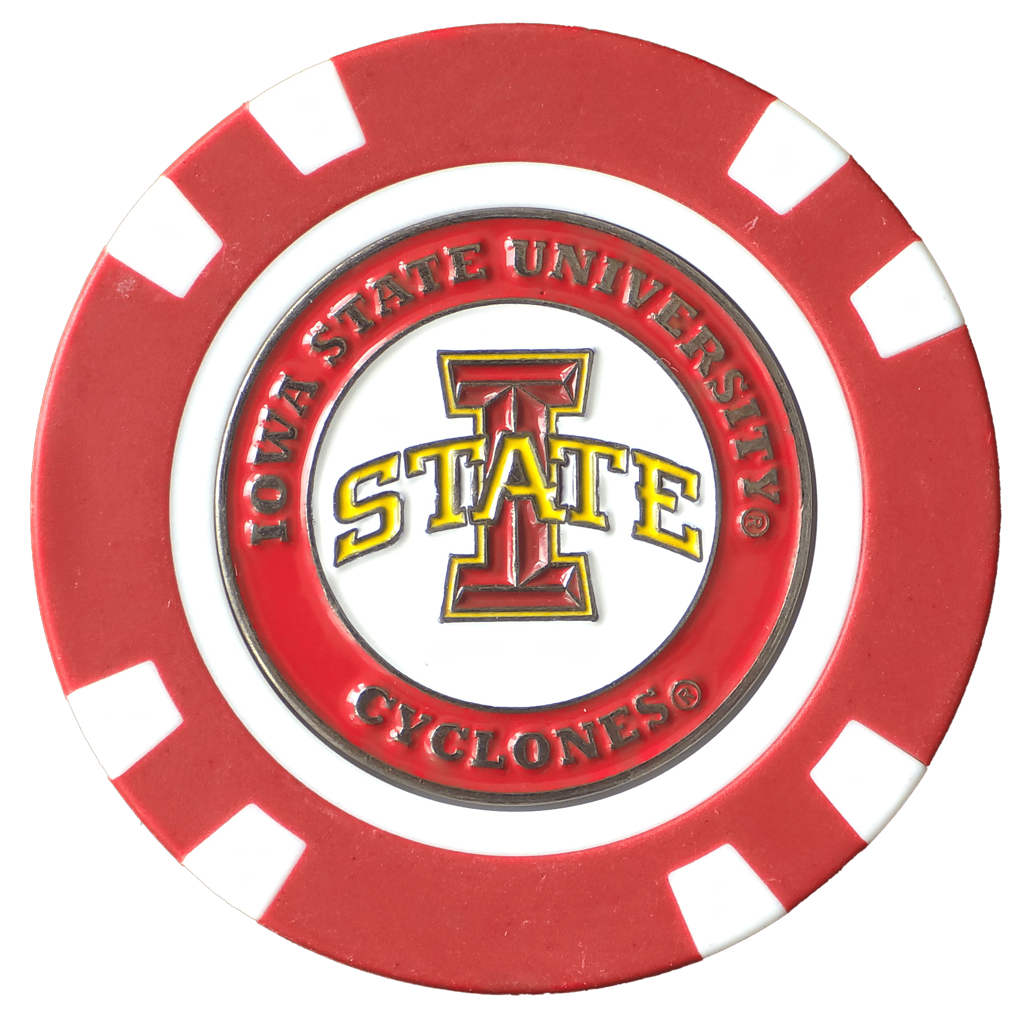 Officially Licensed Iowa State Cyclones Poker Chip Ball Marker - Black Girl Golf