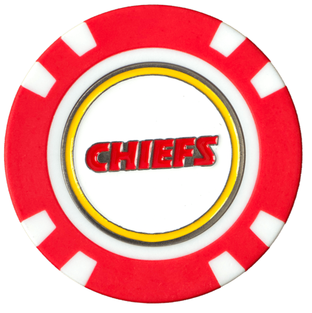 Officially Licensed Kansas City Chiefs Poker Chip Ball Marker - Black Girl Golf