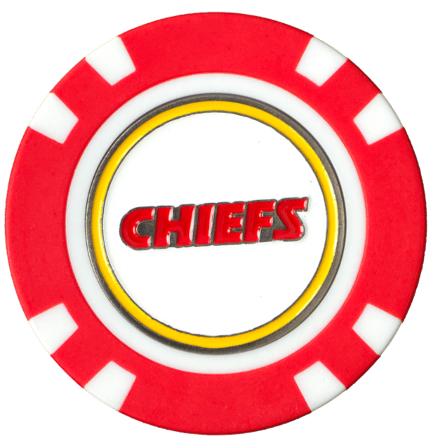 Officially Licensed Kansas City Chiefs Poker Chip Ball Marker - Black Girl Golf
