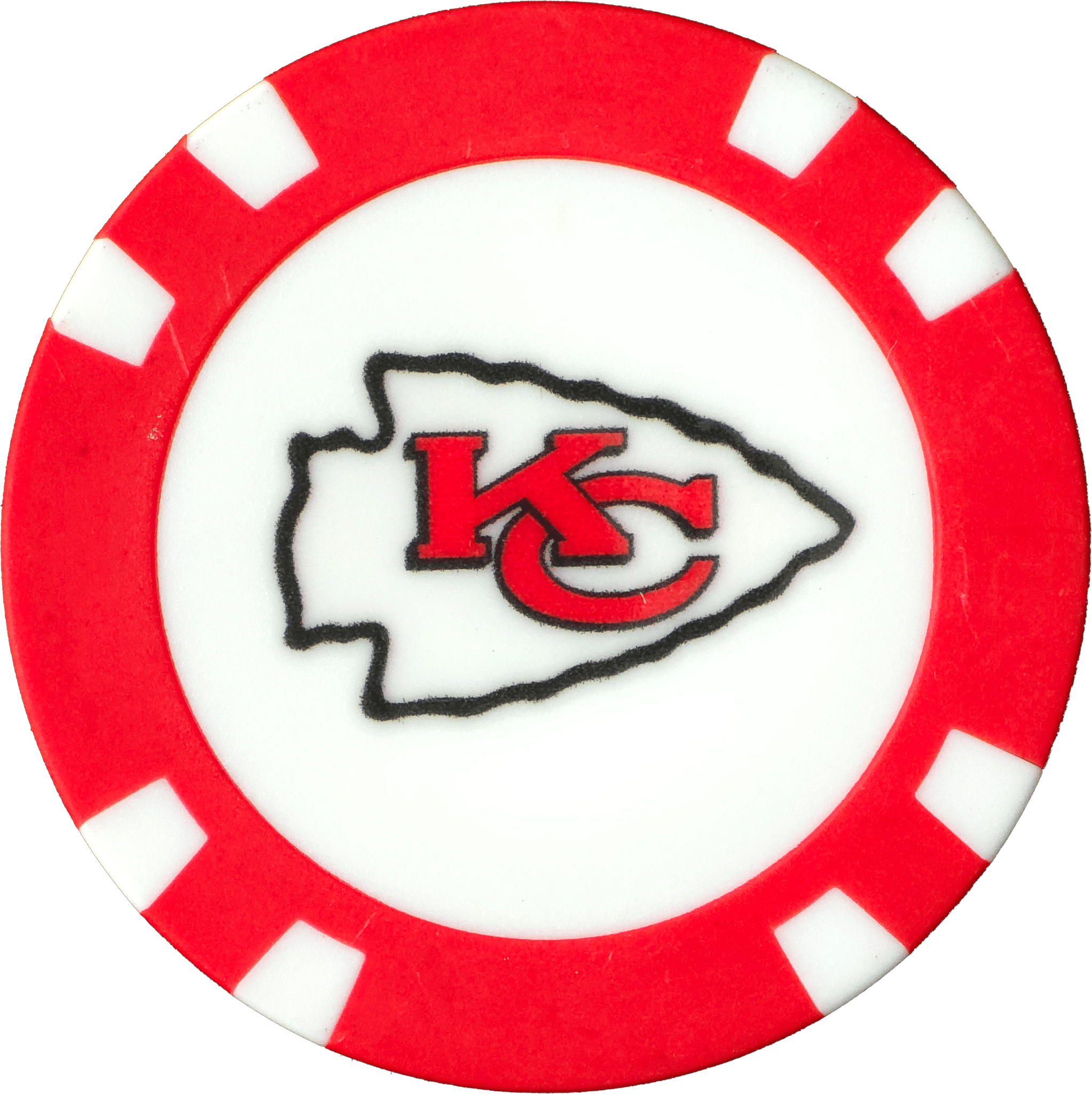 Officially Licensed Kansas City Chiefs Poker Chip Ball Marker - Black Girl Golf