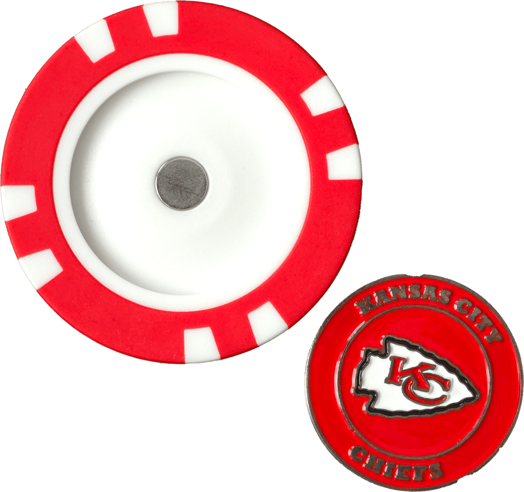 Officially Licensed Kansas City Chiefs Poker Chip Ball Marker - Black Girl Golf