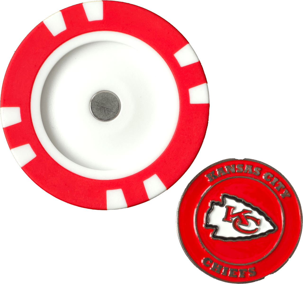 Officially Licensed Kansas City Chiefs Poker Chip Ball Marker - Black Girl Golf
