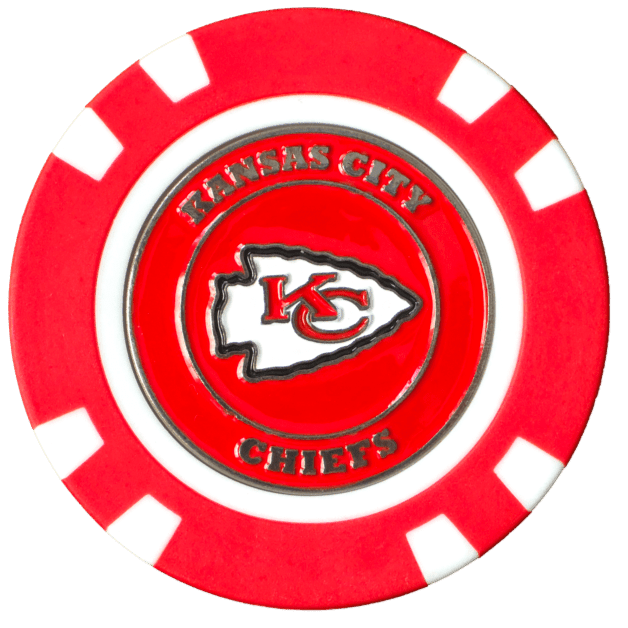 Officially Licensed Kansas City Chiefs Poker Chip Ball Marker - Black Girl Golf