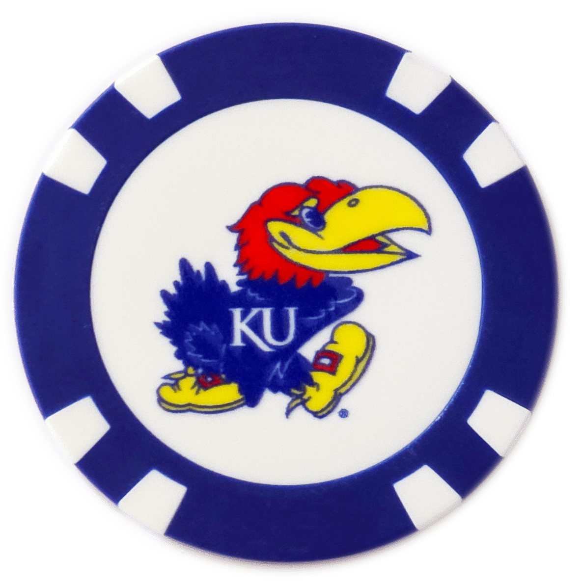 Officially Licensed Kansas Jayhawks Poker Chip Ball Marker - Black Girl Golf