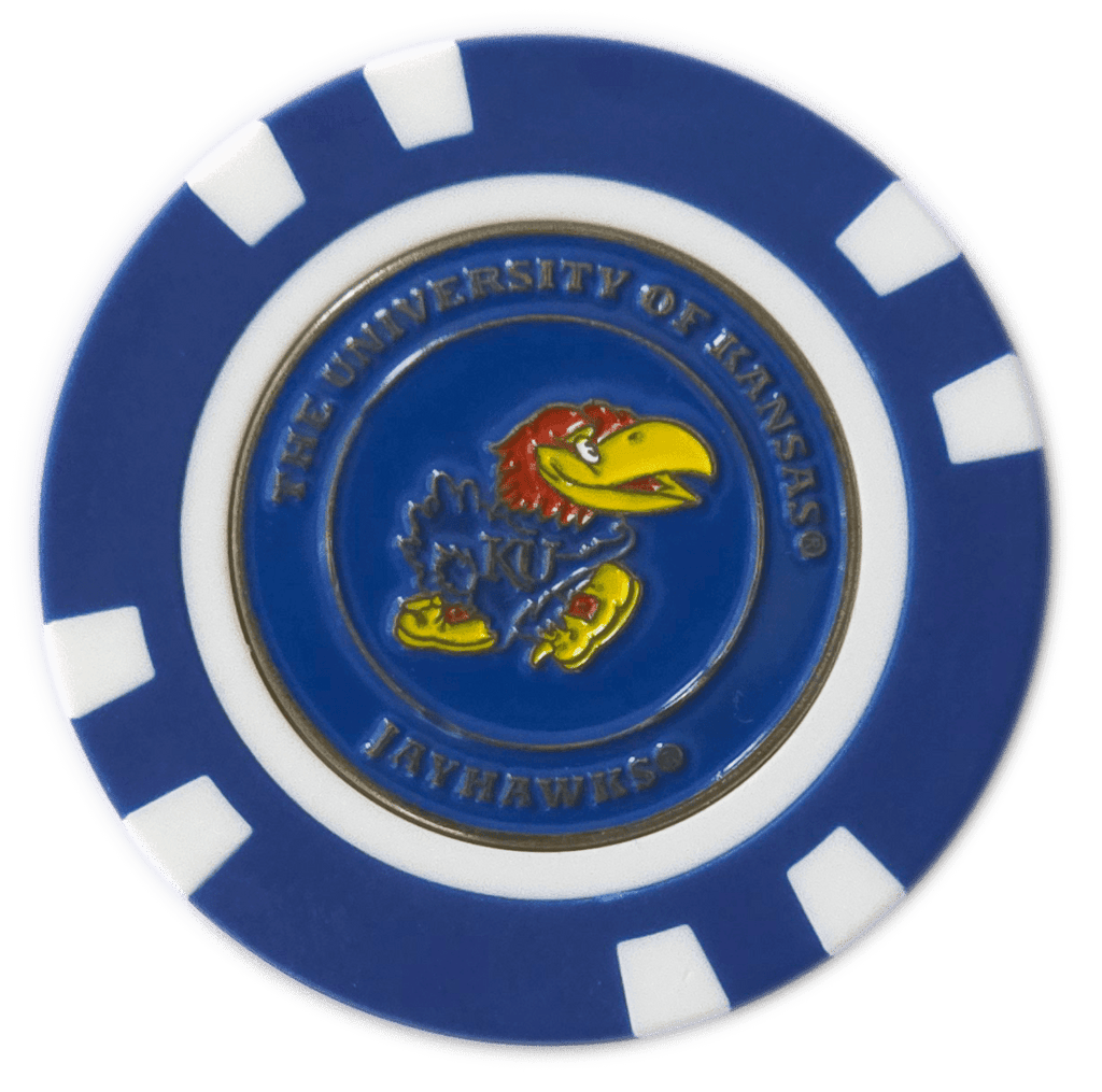 Officially Licensed Kansas Jayhawks Poker Chip Ball Marker - Black Girl Golf