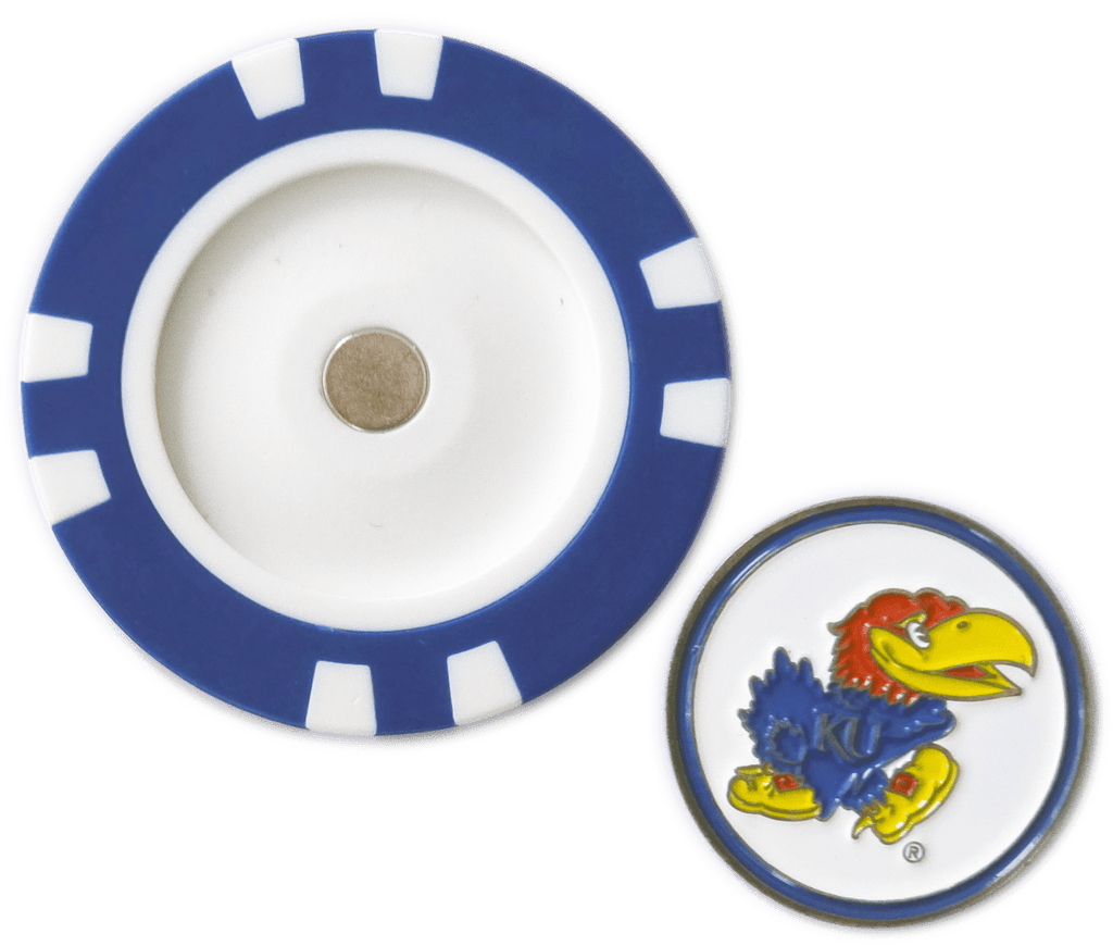 Officially Licensed Kansas Jayhawks Poker Chip Ball Marker - Black Girl Golf