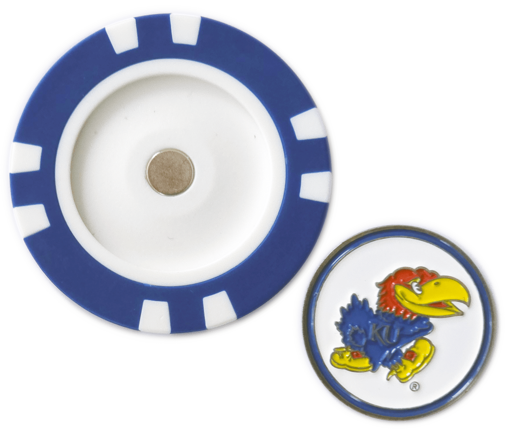 Officially Licensed Kansas Jayhawks Poker Chip Ball Marker - Black Girl Golf