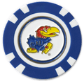 Officially Licensed Kansas Jayhawks Poker Chip Ball Marker - Black Girl Golf