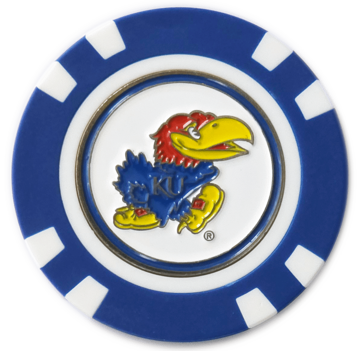 Officially Licensed Kansas Jayhawks Poker Chip Ball Marker - Black Girl Golf