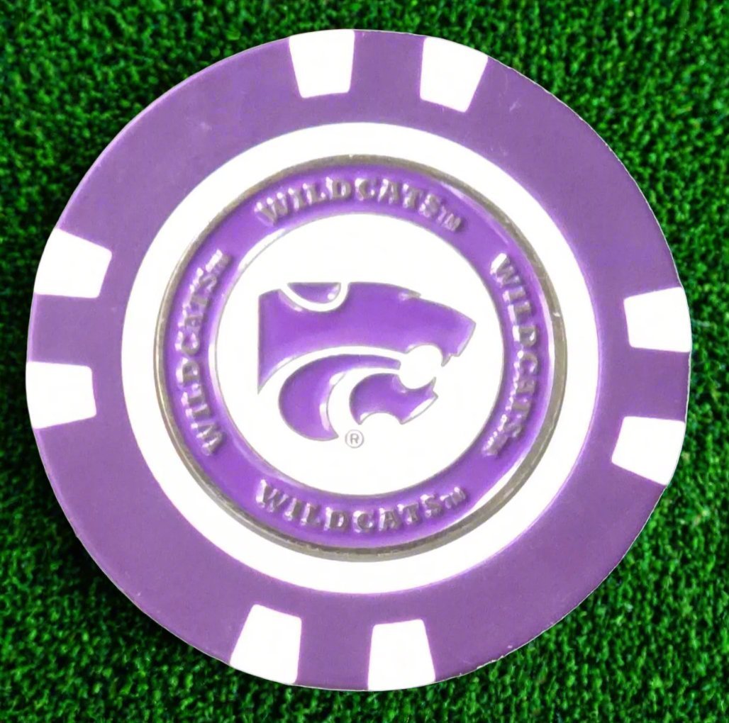 Officially Licensed Kansas State Wildcats Poker Chip Ball Marker - Black Girl Golf