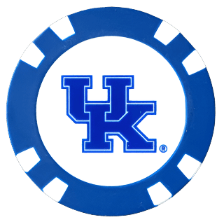 Officially Licensed Kentucky Wildcats Poker Chip Ball Marker - Black Girl Golf