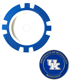 Officially Licensed Kentucky Wildcats Poker Chip Ball Marker - Black Girl Golf