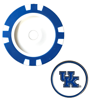 Officially Licensed Kentucky Wildcats Poker Chip Ball Marker - Black Girl Golf