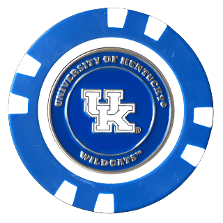 Officially Licensed Kentucky Wildcats Poker Chip Ball Marker - Black Girl Golf